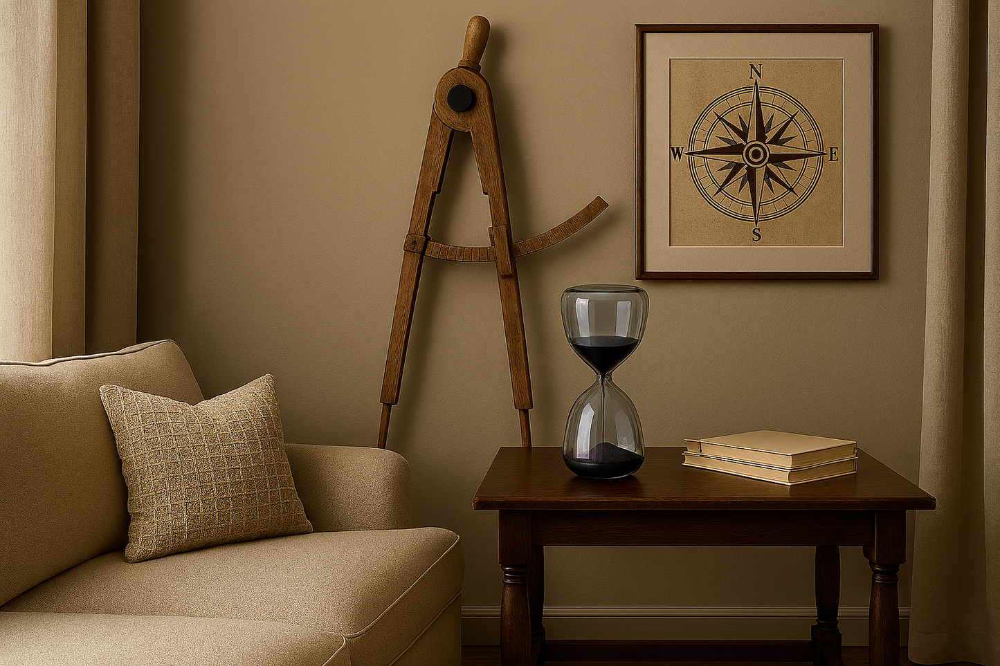 Iridescent Black Sand Hourglass