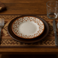 Hand-Painted Zigzag Dotted Pattern Plate