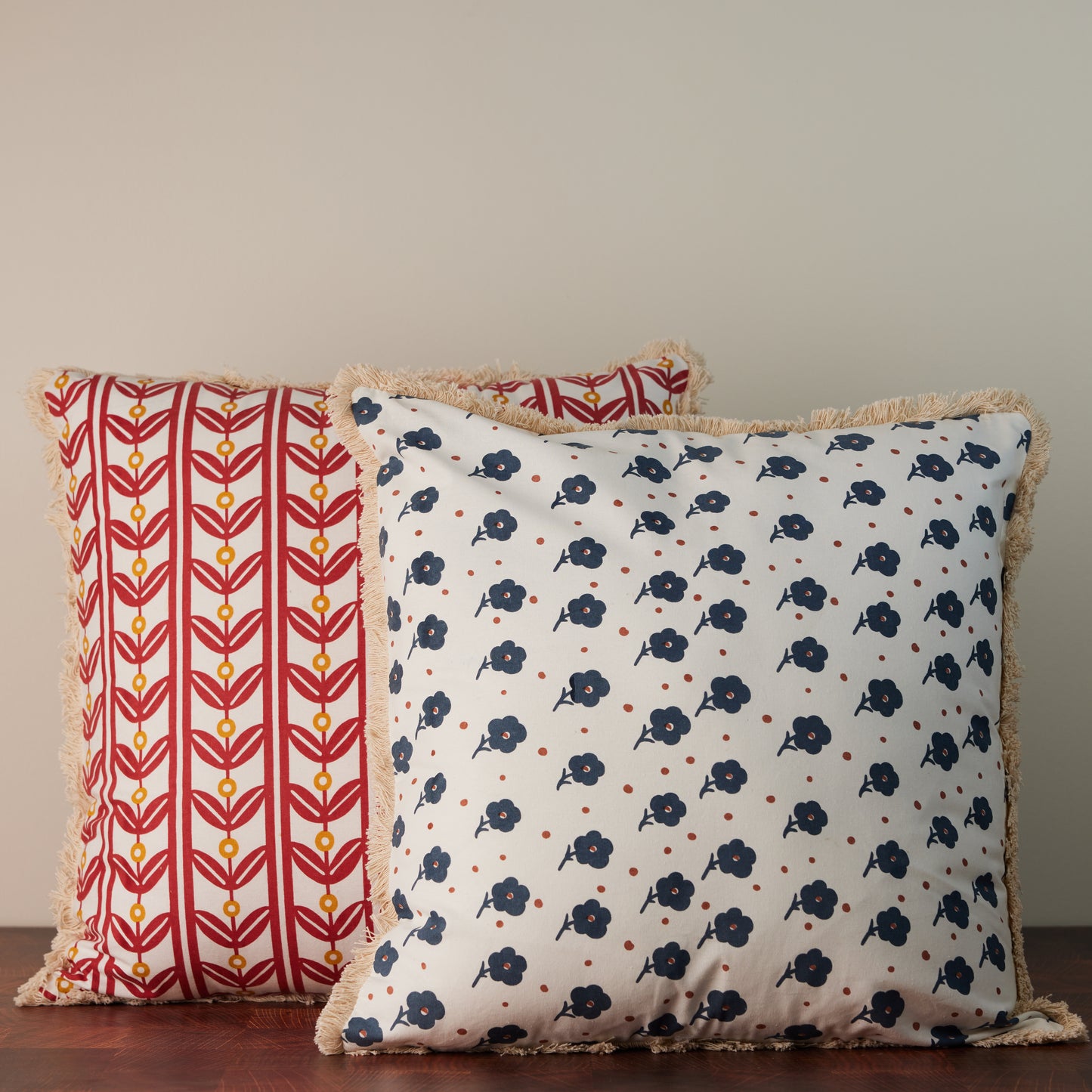 Fringed Patterned Pillows