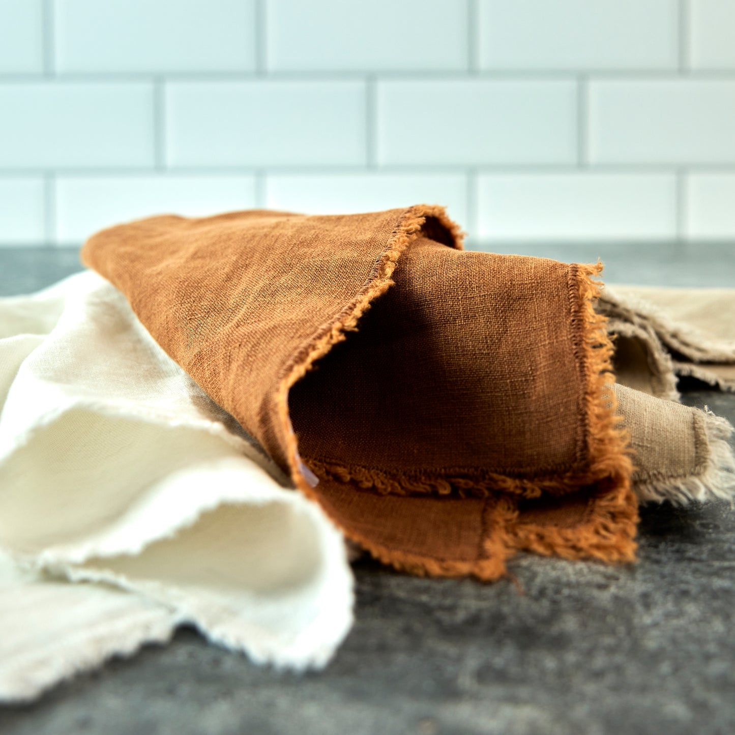 Fringed Stone Washed Napkin