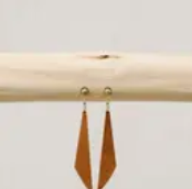 Geometric Leather Earrings