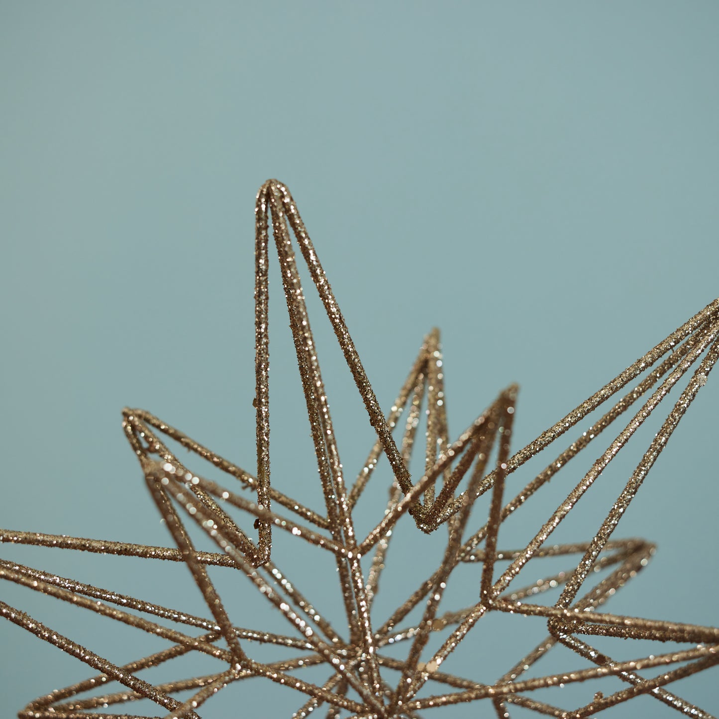 Glittered Metal Star Tree Topper