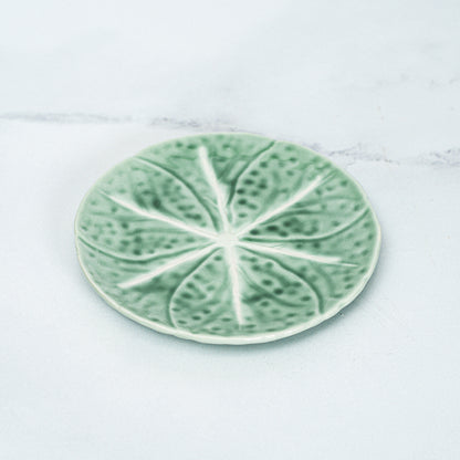 Hand-Painted Stamped Cabbage Plate
