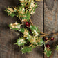 Green & Gold Holly Wreath with Berries