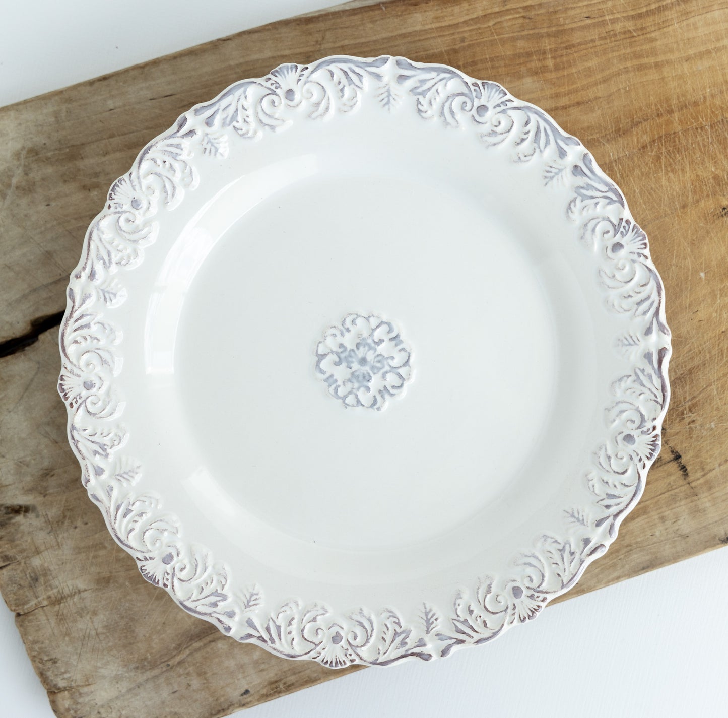 Elegant Cream Porcelain Plate