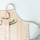 Striped Cloth Apron with Double Front Pocket