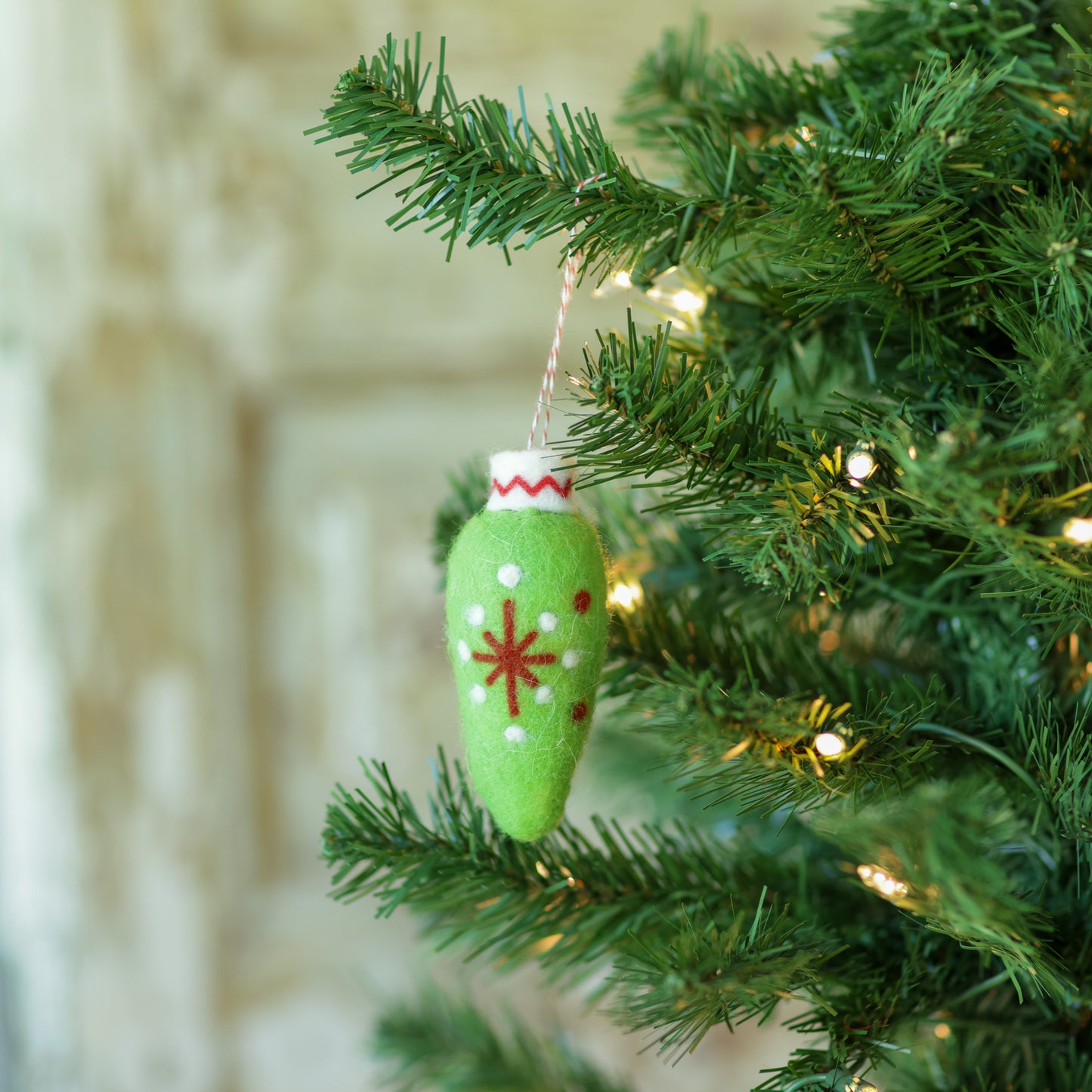 Felt Christmas Light Ornament