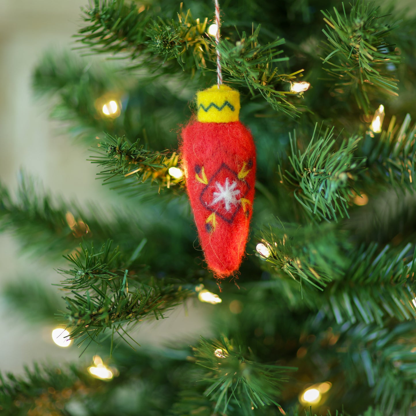 Felt Christmas Light Ornament