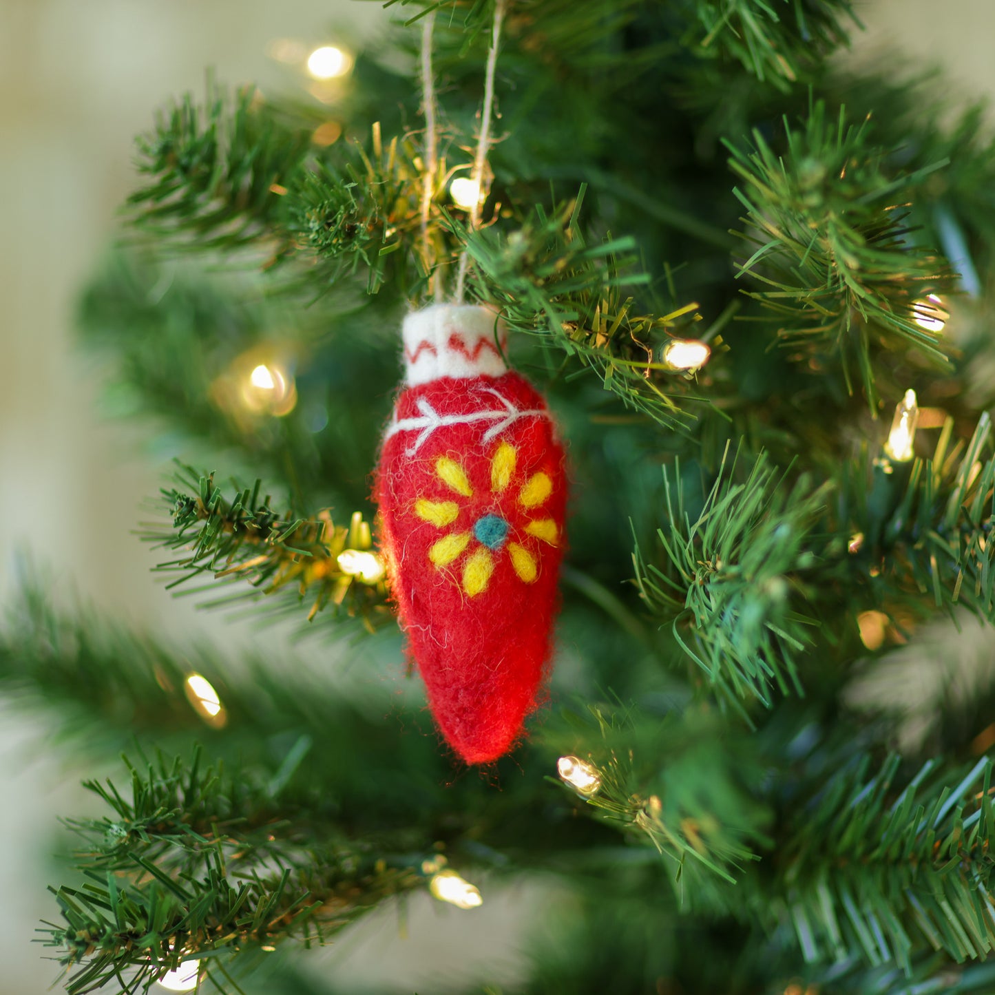 Felt Christmas Light Ornament