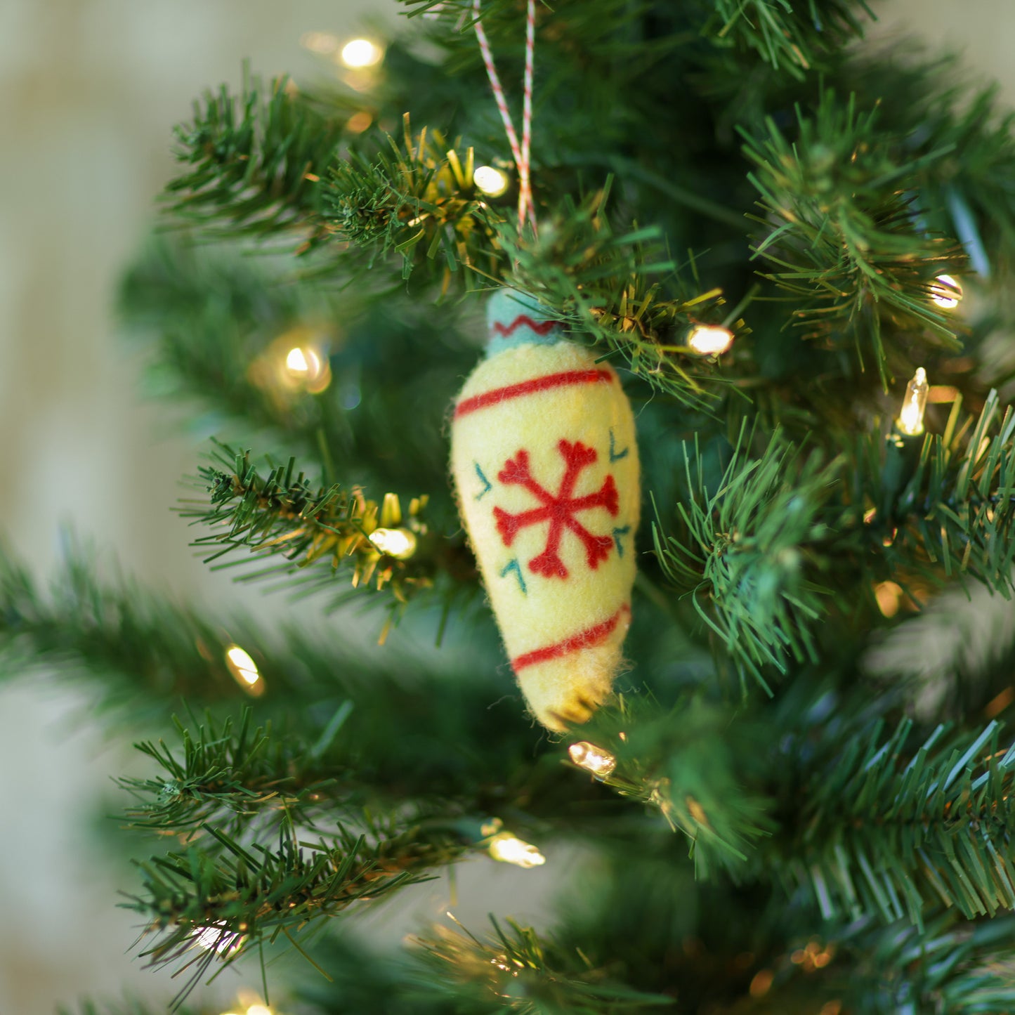 Felt Christmas Light Ornament