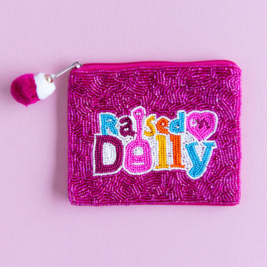 Raised on Dolly Beaded Coin Pouch