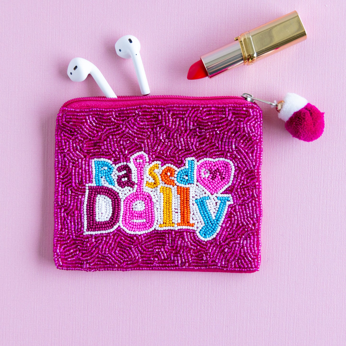 Raised on Dolly Beaded Coin Pouch