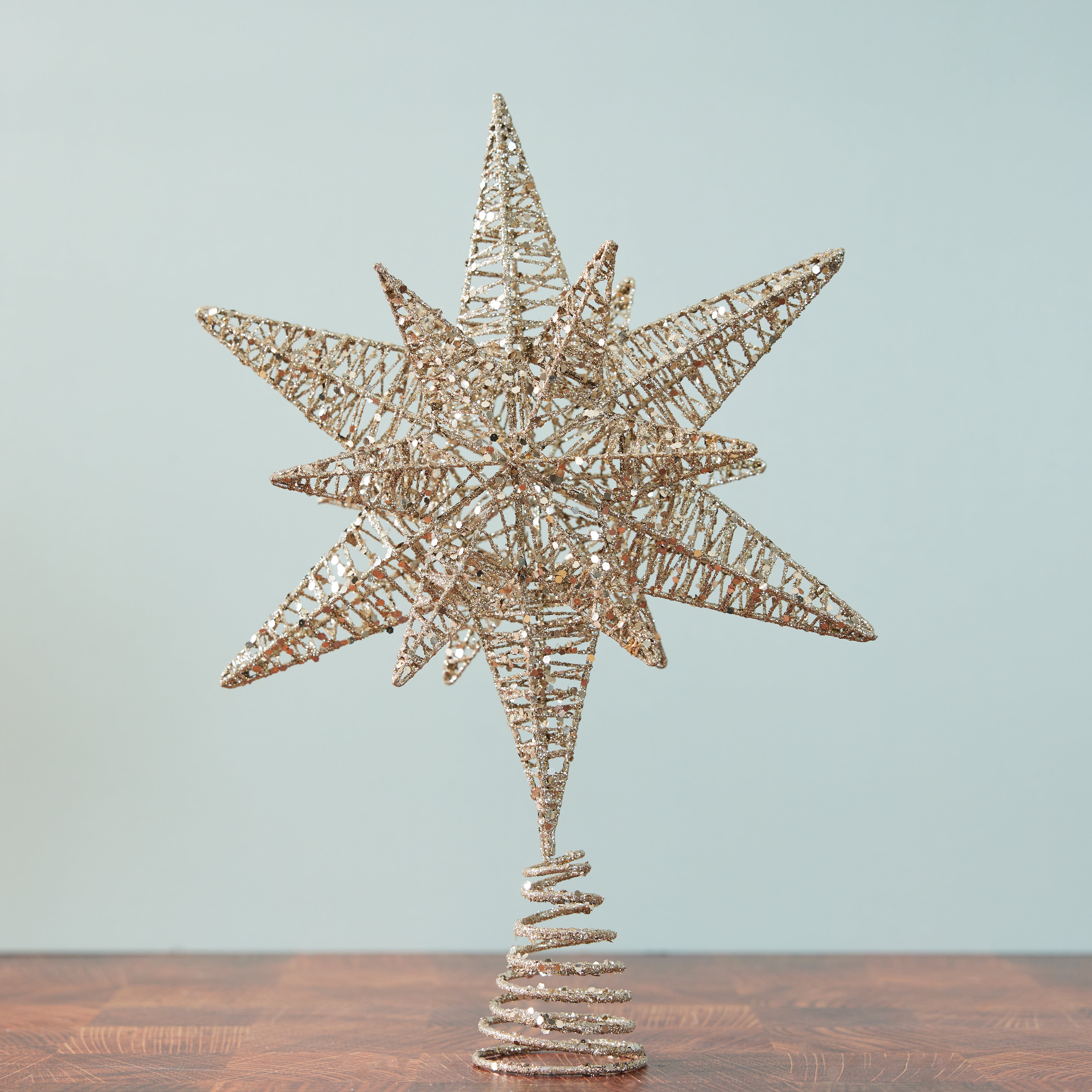 Metal Star Tree Topper with Glitter | 80 Acre Market