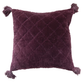 Purple Quilted Velvet Pillow