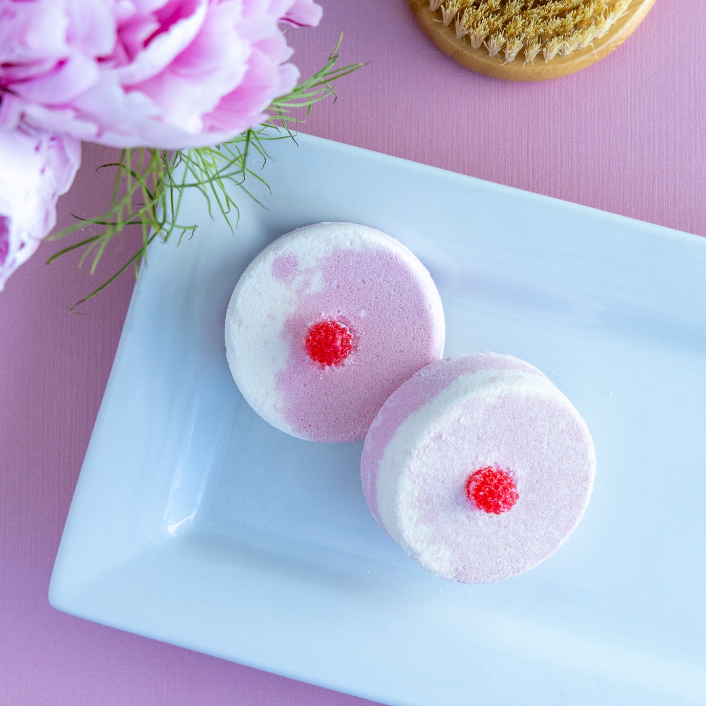 Raspberry Vanilla Bath Bomb Disk