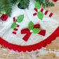 Candy Canes & Bows Felt Tree Skirt