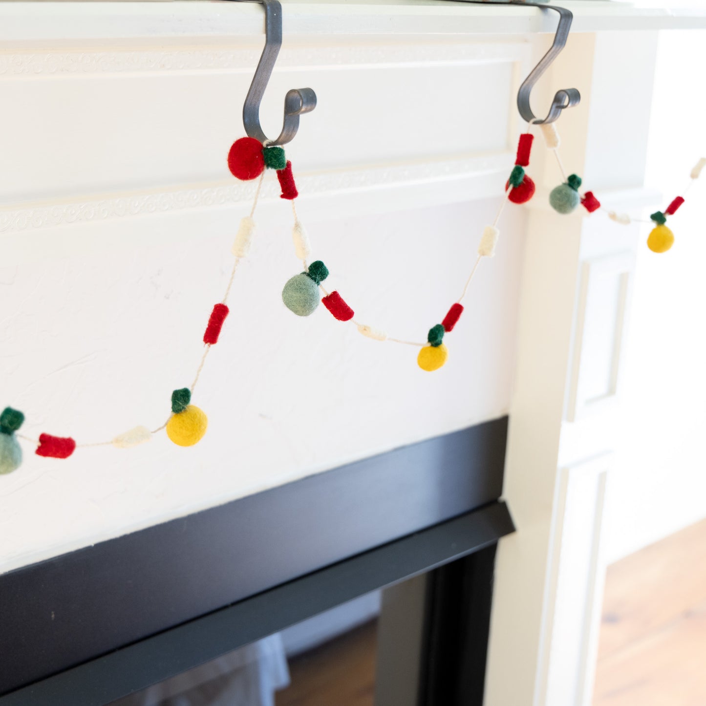 Multi Color Wool Pom Pom Garland