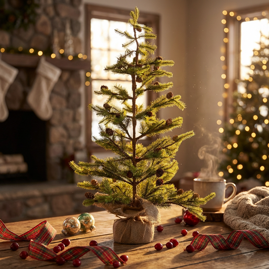 Burlap-Wrapped Pine Tree – 36"
