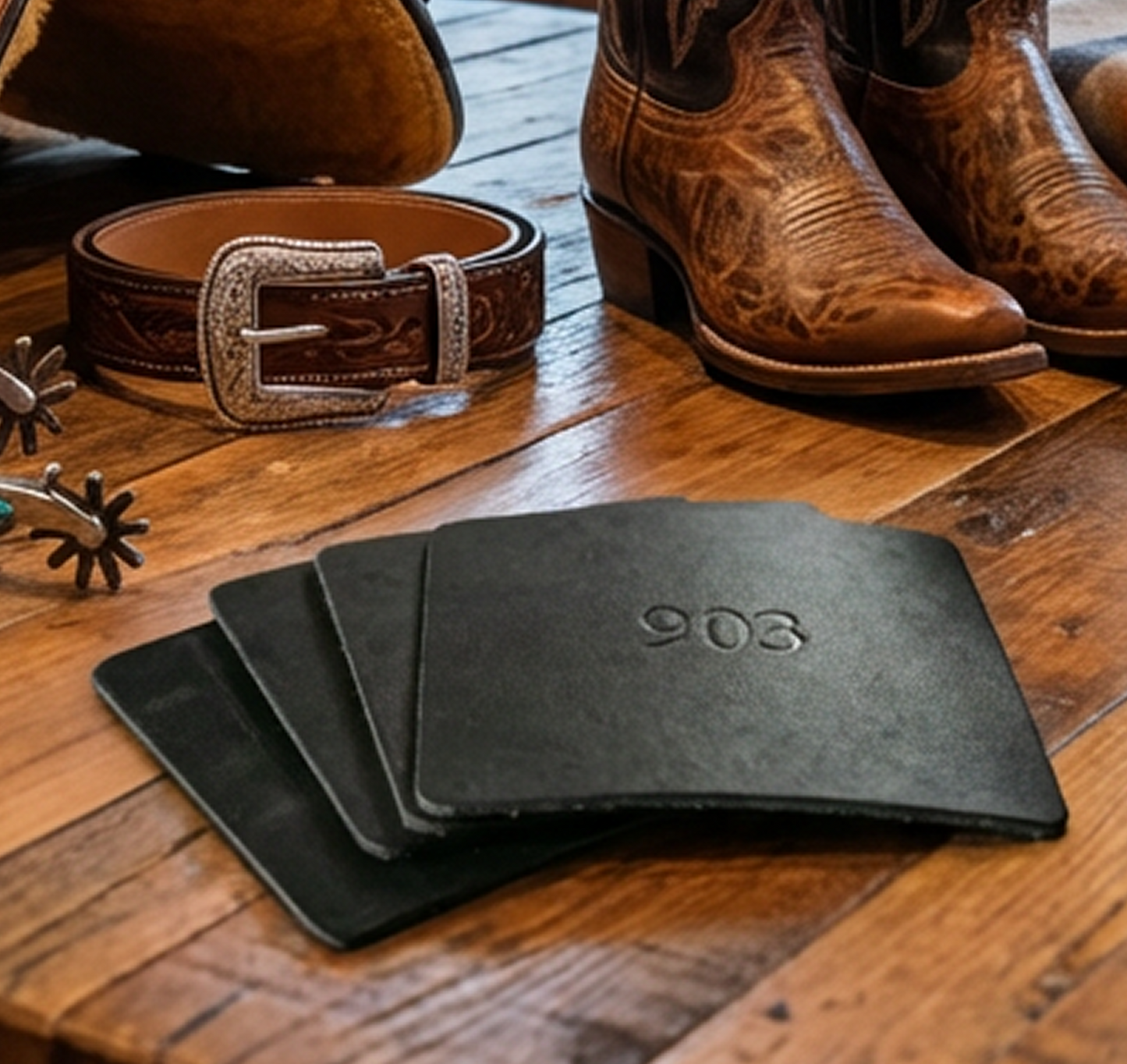 903 Square Leather Coasters