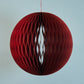 Red Honeycomb Ball Ornament