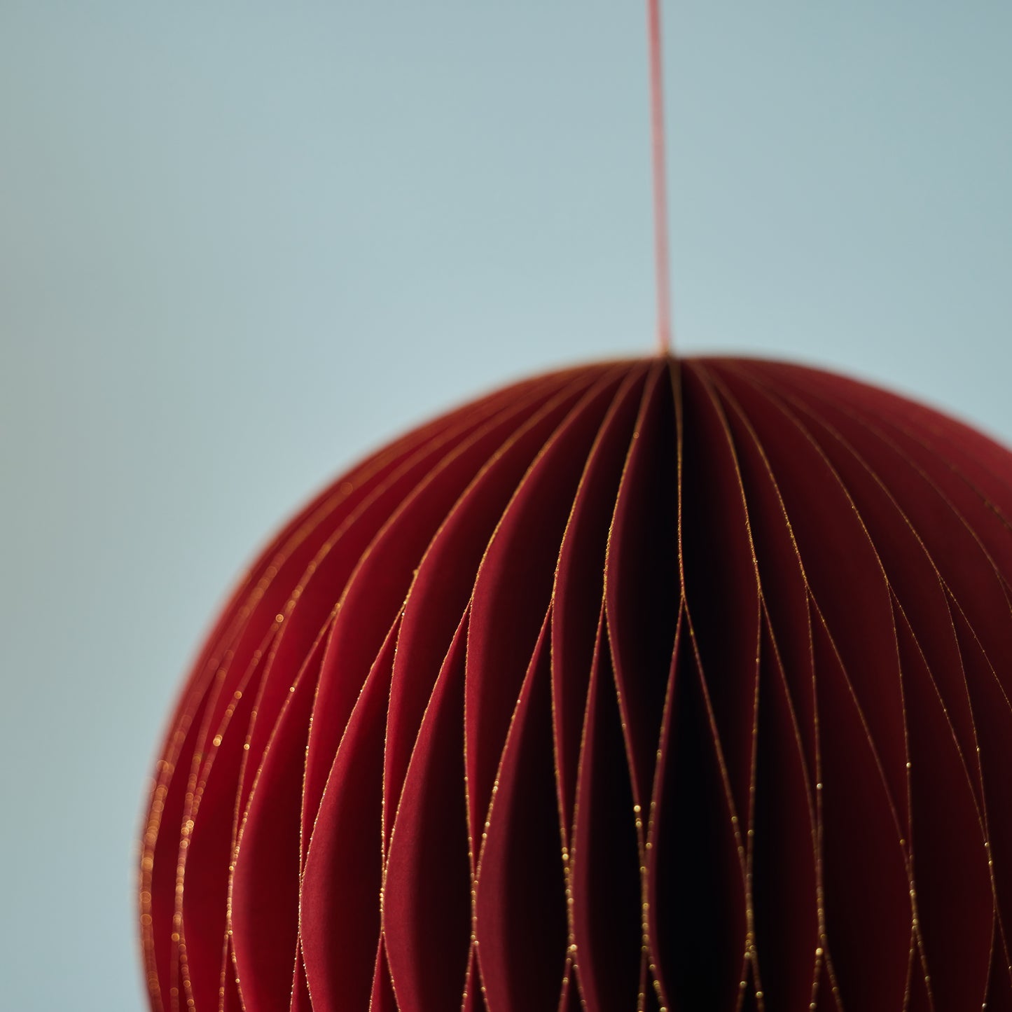 Red Honeycomb Ball Ornament