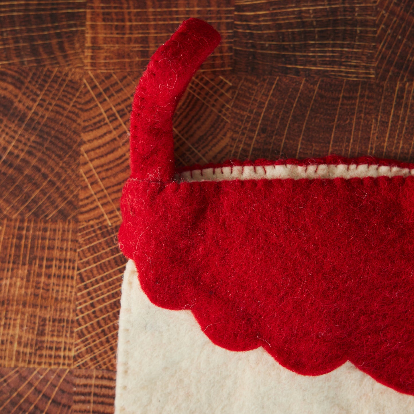 Red and White Bell Stocking