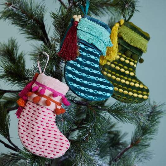 Stocking Ornament with Tassels