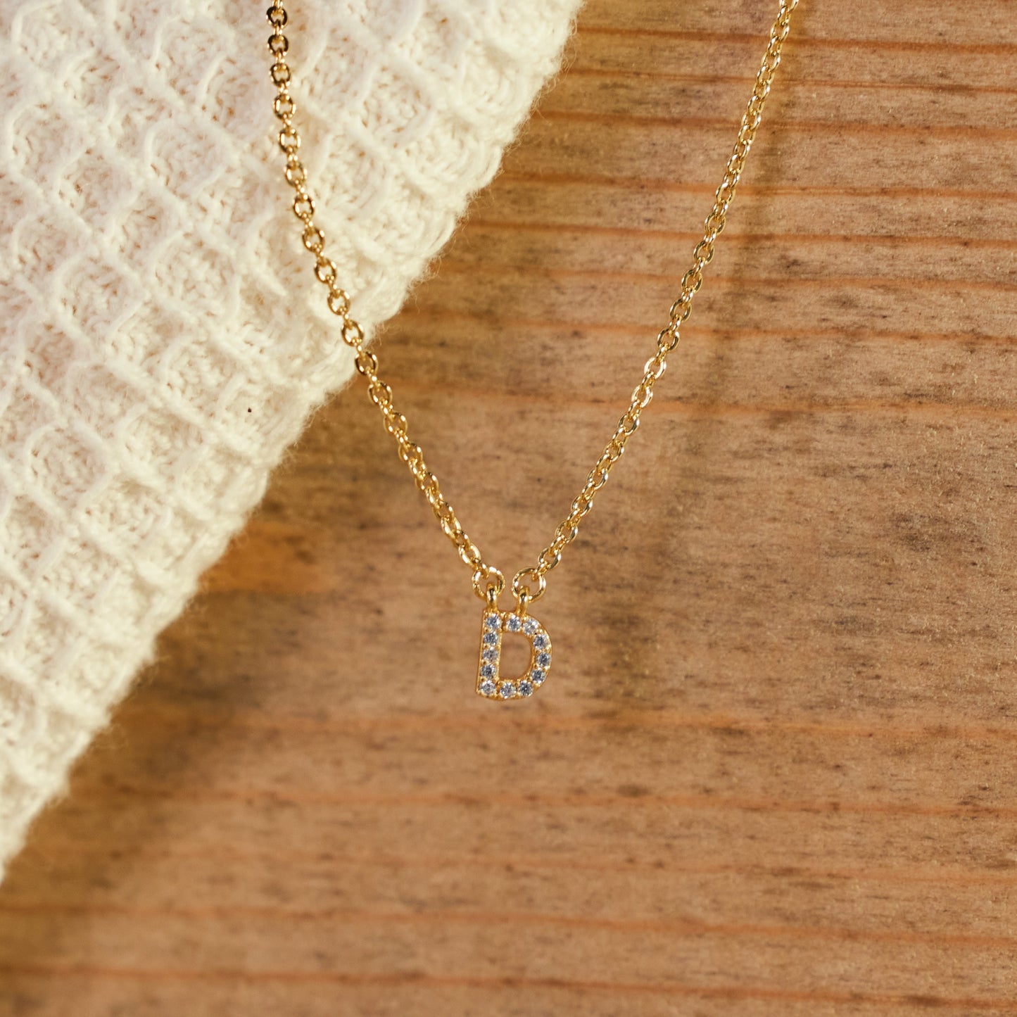 Studded Initial Necklace