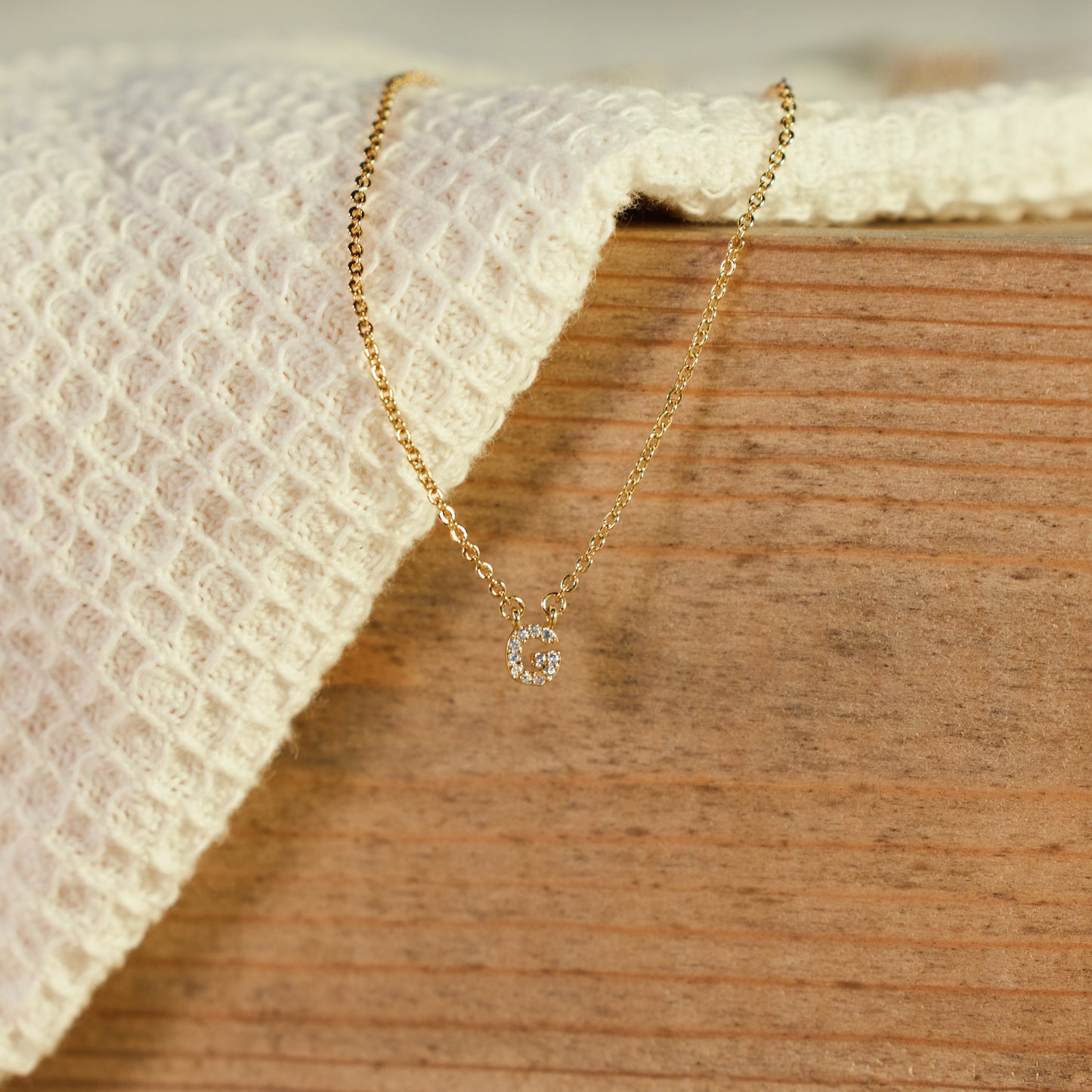 Studded Initial Necklace