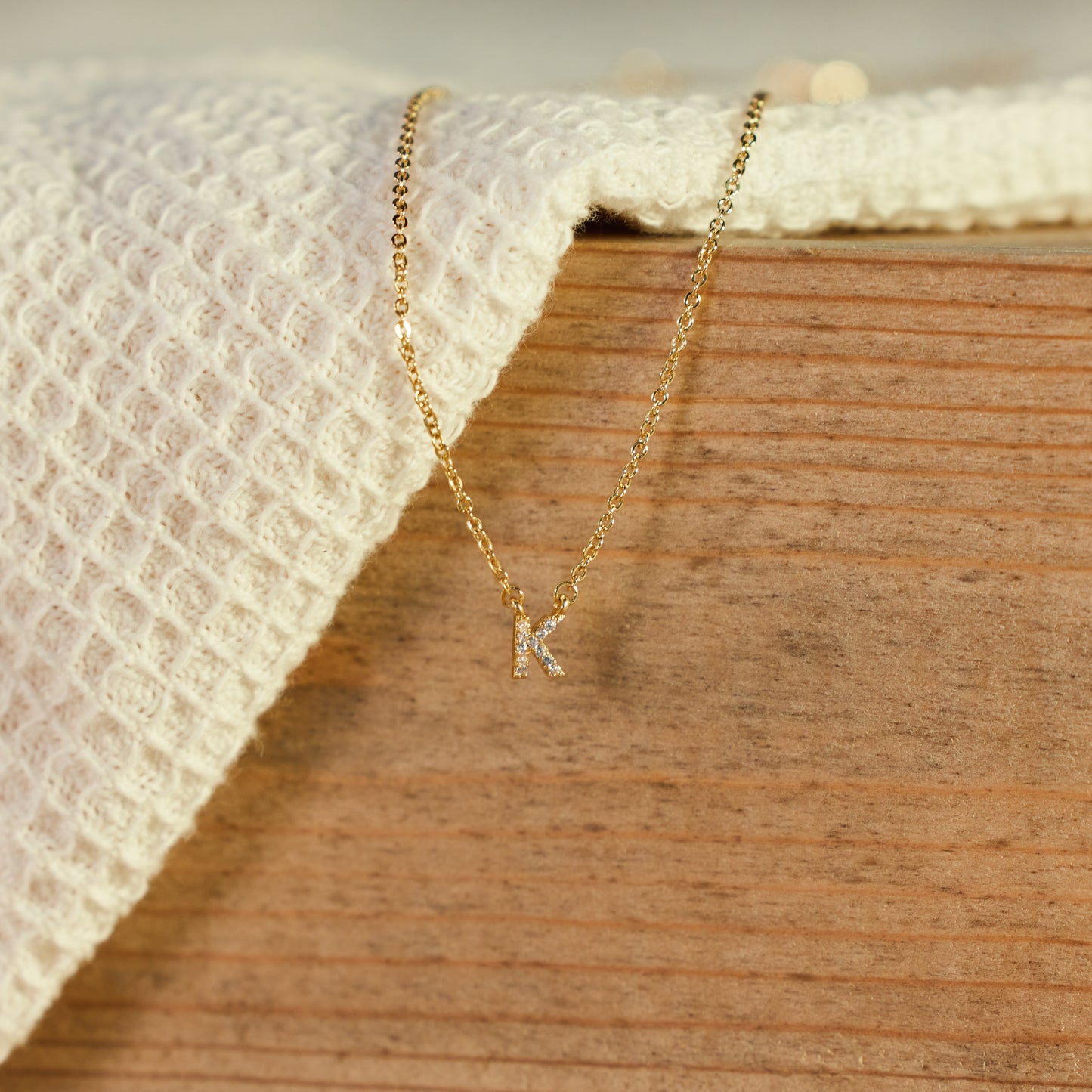 Studded Initial Necklace