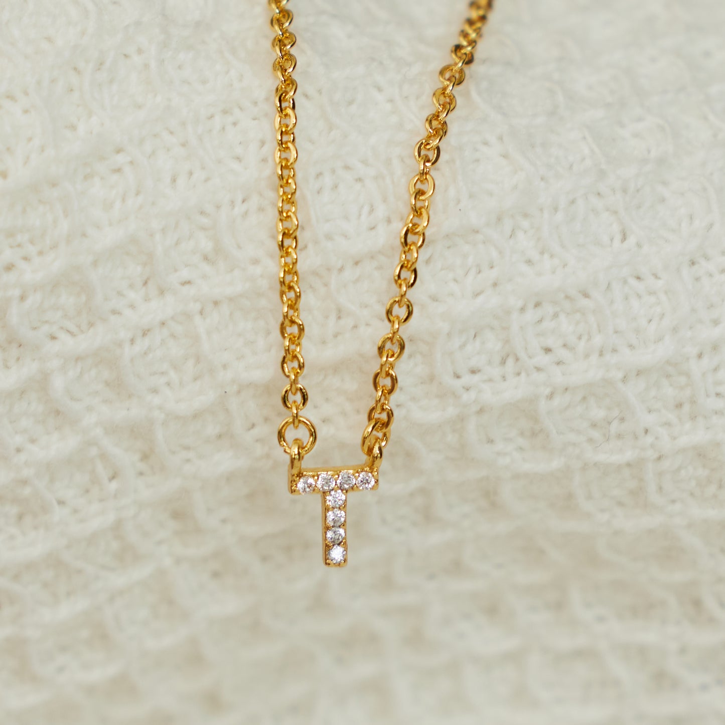 Studded Initial Necklace