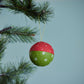 Two-Tone Paper Mache Ball Ornament