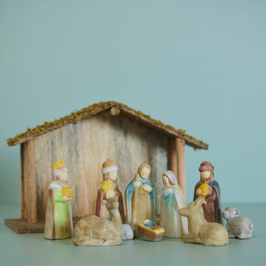 Wood Nativity Scene