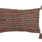 Woven Tassel Pillow with Multicolor Stitching