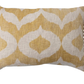 Yellow & White Cotton Lumbar Pillow with Tassels