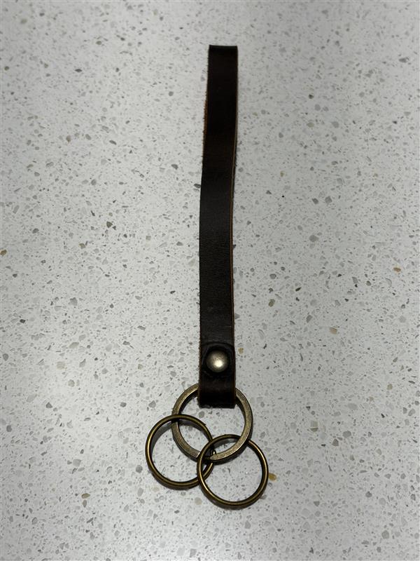 Leather Wristlet Keychain