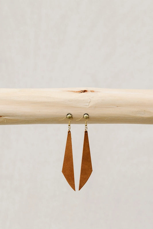 Geometric Leather Earrings