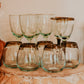 Amber Rim Stemless Wine Glass