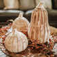Carved Natural Wood Pumpkins
