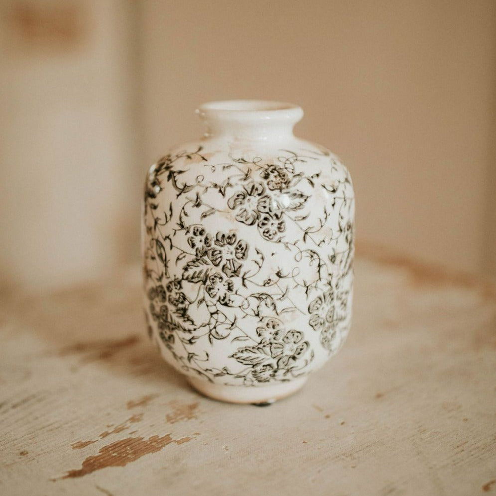 Warm Tone Scroll Vase
