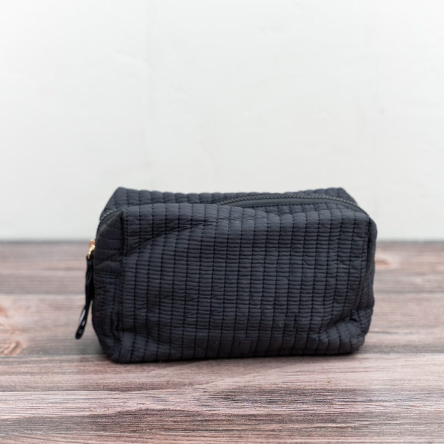 Large Quilted Cosmetic Pouch