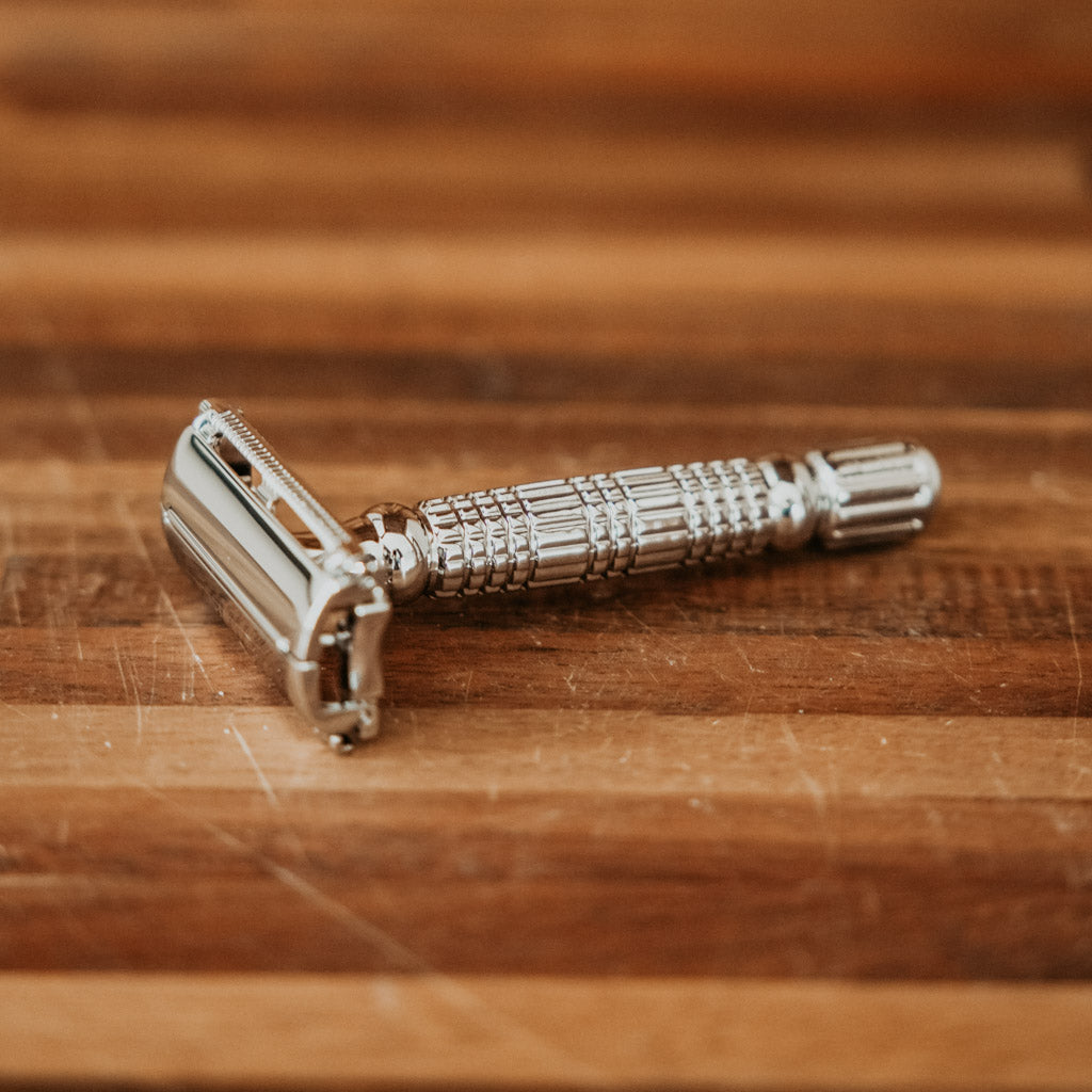 Chrome Safety Razor Chrome Safety Razor + 5 Blades – 80AcreMarket.com