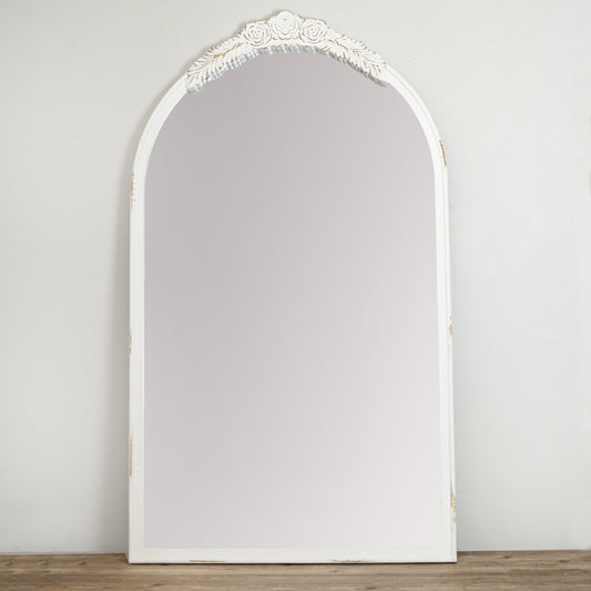 Arched Wood Framed Mirror