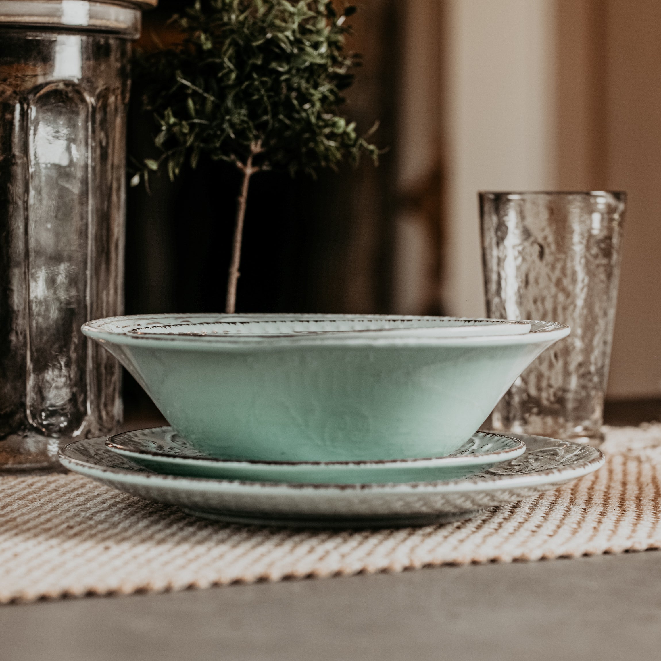 Blue serving clearance bowls