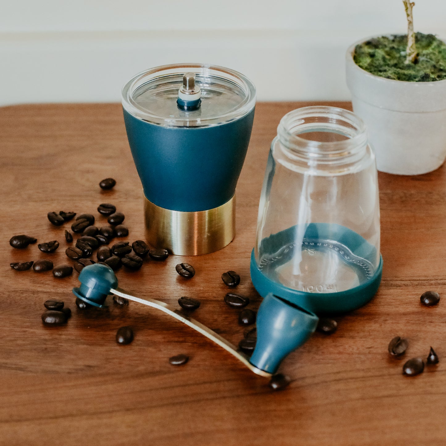 Teal Manual Coffee Grinder