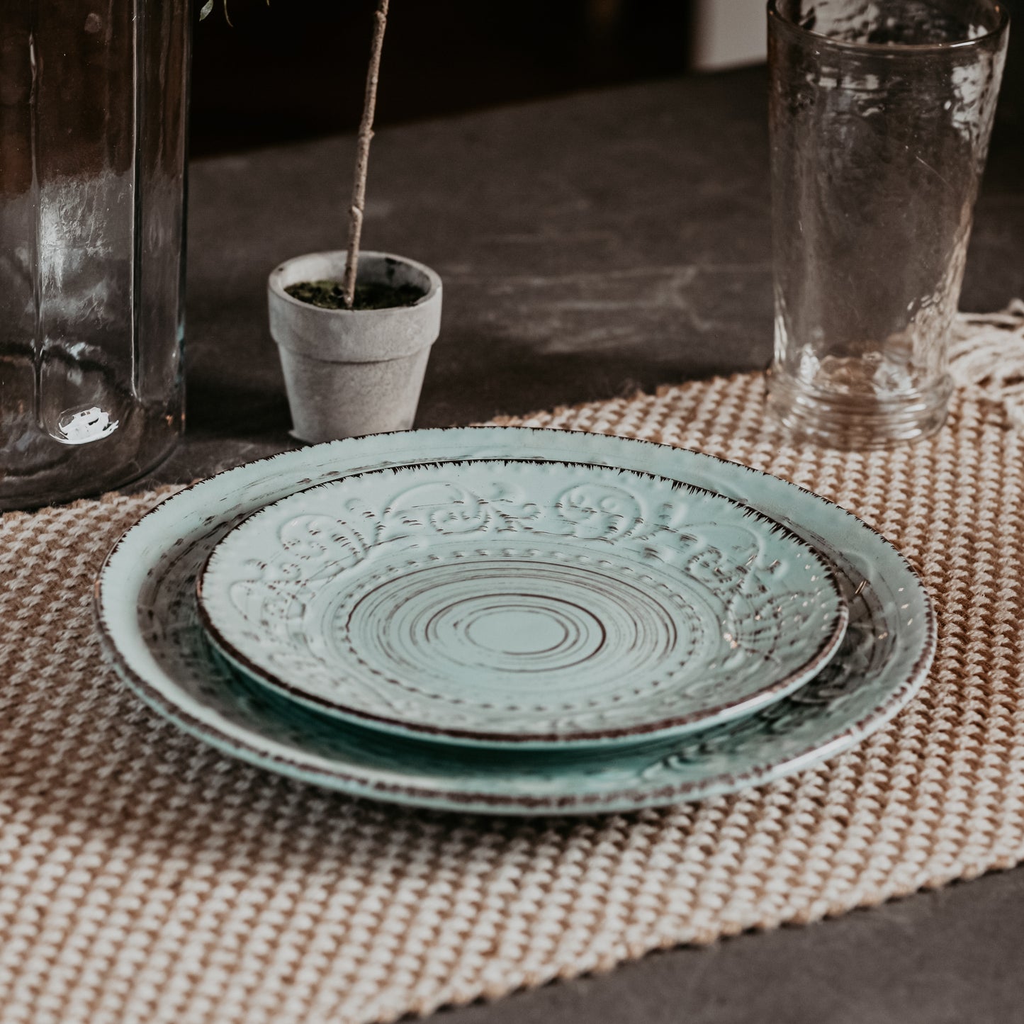 Rustic Flare Blue Salad Plate