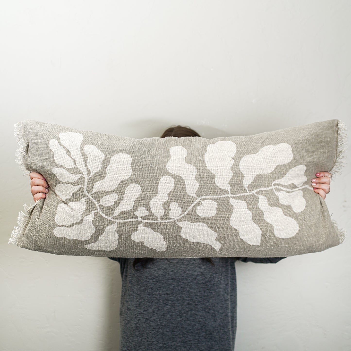 Botanical Print Lumbar Pillow