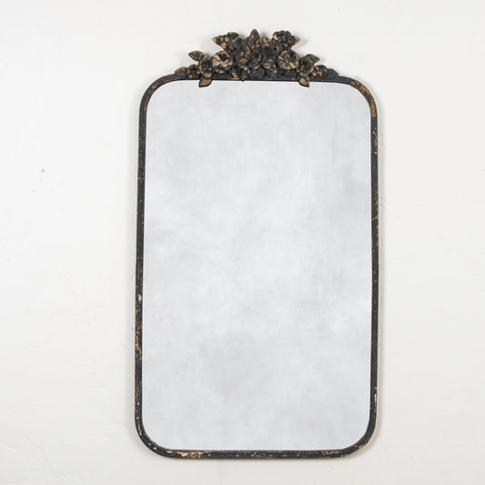 Bouquet Topped Rectangle Mirror
