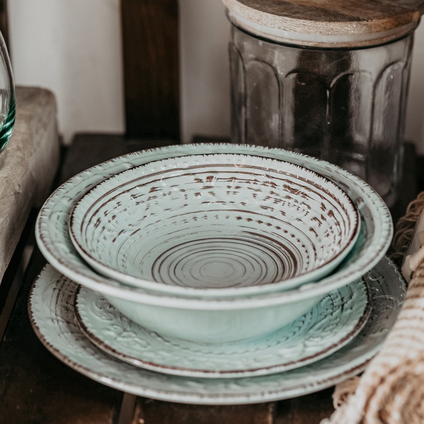 Rustic Flare Blue Salad Plate