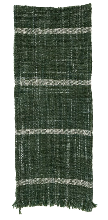 Woven Wool Striped Table Runner